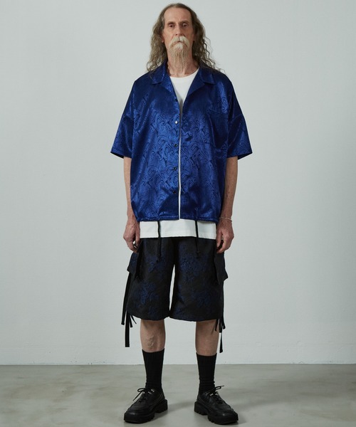 UNSELDs(アンセルズ)の「【UNSELDs アンセルズ】立体ジャガード S/S シャツ(シャツ/ブラウス・メンズ・ブルー/ブラック・L/M)」の12枚目の写真