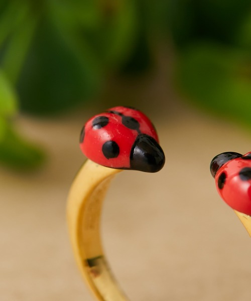 NACH（ナッシュ）の「【NACH(ナッシュ)】てんとう虫・バードリング（リング・レディース・レッド/オレンジ・FREE）」の9枚目の写真