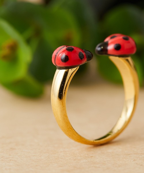 NACH（ナッシュ）の「【NACH(ナッシュ)】てんとう虫・バードリング（リング・レディース・レッド/オレンジ・FREE）」の8枚目の写真