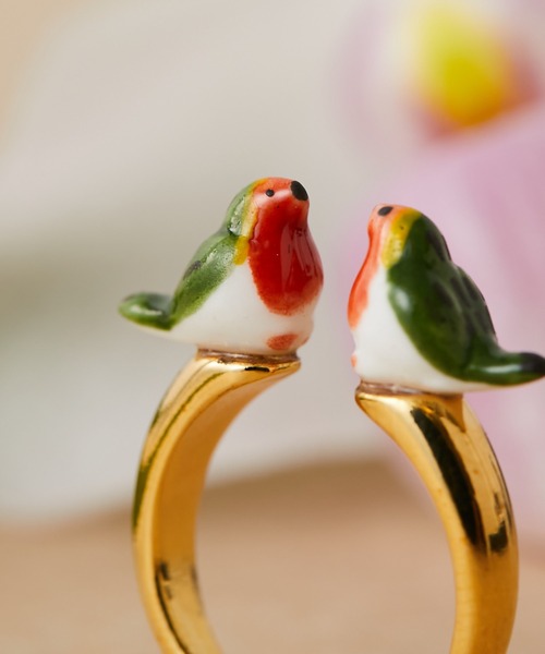 NACH（ナッシュ）の「【NACH(ナッシュ)】てんとう虫・バードリング（リング・レディース・レッド/オレンジ・FREE）」の5枚目の写真