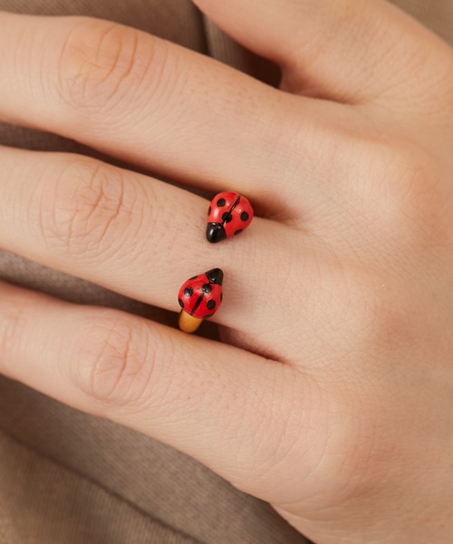 NACH（ナッシュ）の「【NACH(ナッシュ)】てんとう虫・バードリング（リング・レディース・レッド/オレンジ・FREE）」の11枚目の写真