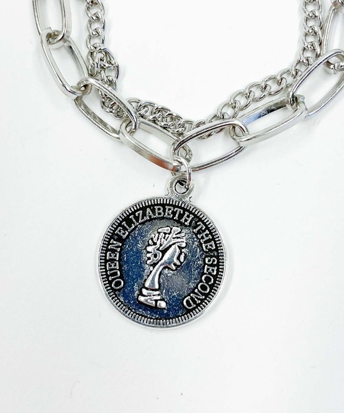 WEGO（ウィゴー）の「WEGO/チェーンミックスコインブレス（ブレスレット・レディース・シルバー/ゴールド・FREE）」の3枚目の写真