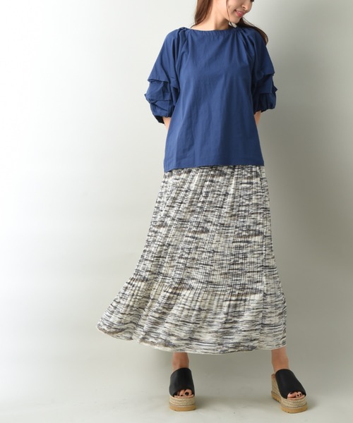 INTERPLANET(インタープラネット)の「コットンホイップスリーブブラウス(シャツ/ブラウス・レディース・オフホワイト/インディゴブルー/モカ・FREE)」の16枚目の写真