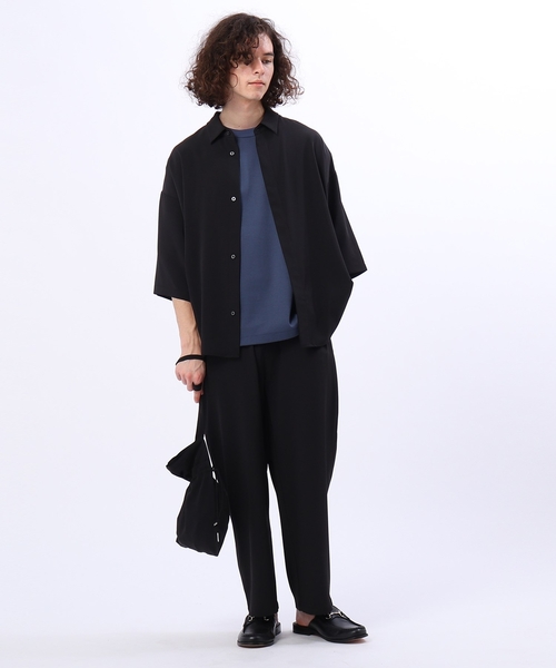 tk.TAKEO KIKUCHI（ティーケータケオキクチ）の「◆【WEB限定】ナメラカシャツセットアップ＋サコッシュ（シャツ＋パンツ＋バッグの夏コーデ3点セット）（シャツ/ブラウス・メンズ・ブラック/グレー/ライトグリーン・01/02/03）」の18枚目の写真