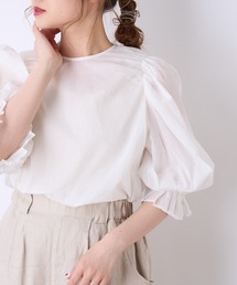 PUAL CE CIN | 【WEB限定】80ボイル袖フリルブラウス(シャツ/ブラウス)