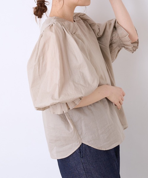 PUAL CE CIN(ピュアルセシン)の「【WEB限定】80ボイル袖フリルブラウス(シャツ/ブラウス・レディース・ベージュ/ブラック/ホワイト・FREE)」の15枚目の写真