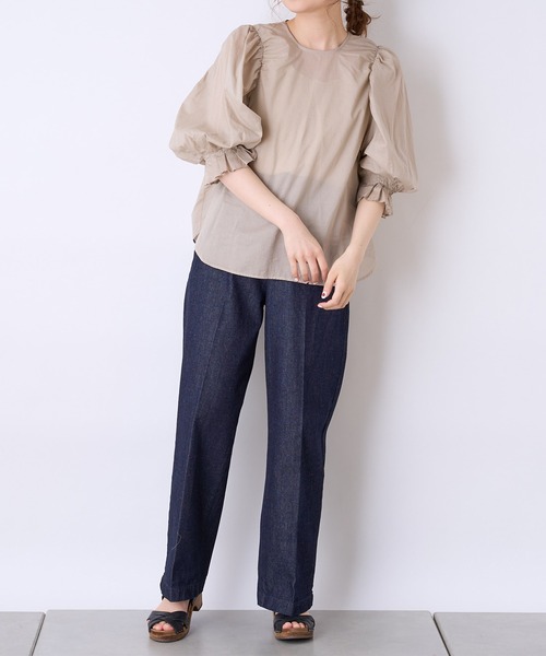 PUAL CE CIN(ピュアルセシン)の「【WEB限定】80ボイル袖フリルブラウス(シャツ/ブラウス・レディース・ベージュ/ブラック/ホワイト・FREE)」の18枚目の写真