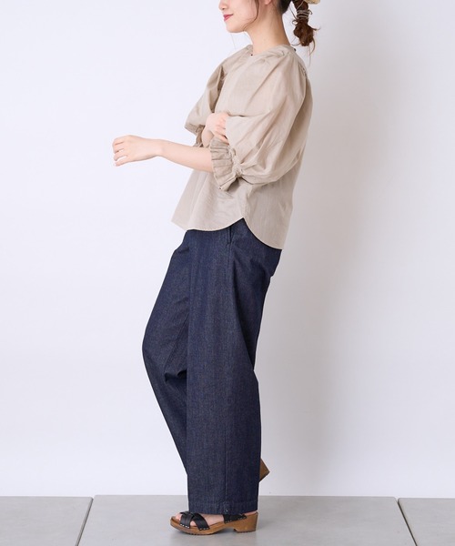 PUAL CE CIN(ピュアルセシン)の「【WEB限定】80ボイル袖フリルブラウス(シャツ/ブラウス・レディース・ベージュ/ブラック/ホワイト・FREE)」の20枚目の写真