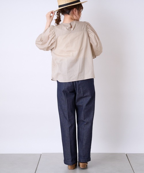 PUAL CE CIN(ピュアルセシン)の「【WEB限定】80ボイル袖フリルブラウス(シャツ/ブラウス・レディース・ベージュ/ブラック/ホワイト・FREE)」の22枚目の写真