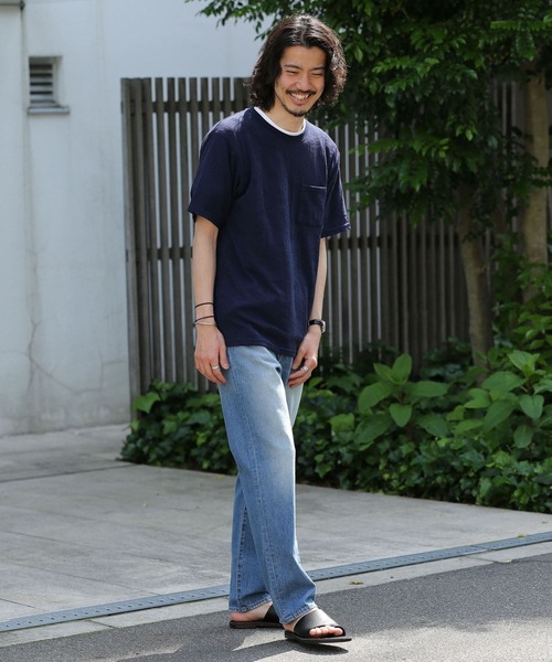 URBAN RESEARCH Sonny Label(アーバンリサーチサニーレーベル)の「さらさらジャガードTシャツ(Tシャツ/カットソー・メンズ・ネイビー/グレー/オフホワイト・MEDIUM/LARGE)」の6枚目の写真