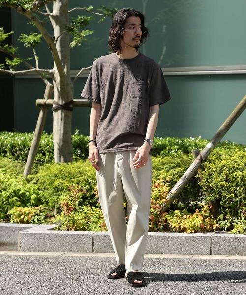 URBAN RESEARCH Sonny Label(アーバンリサーチサニーレーベル)の「さらさらジャガードTシャツ(Tシャツ/カットソー・メンズ・ネイビー/グレー/オフホワイト・MEDIUM/LARGE)」の8枚目の写真