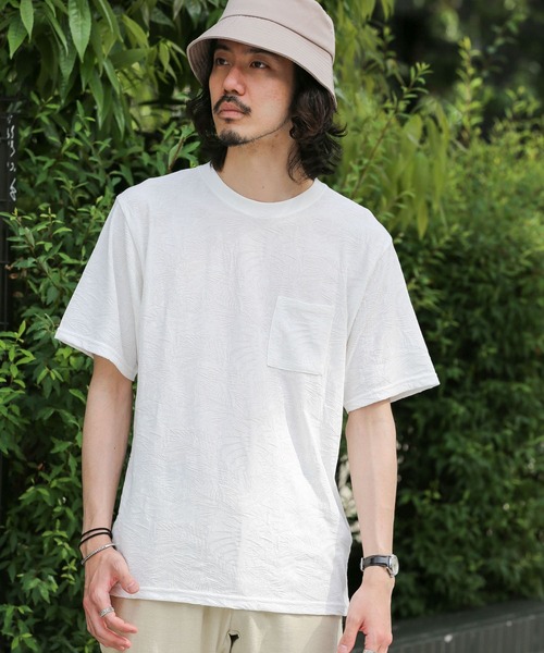 URBAN RESEARCH Sonny Label(アーバンリサーチサニーレーベル)の「さらさらジャガードTシャツ(Tシャツ/カットソー・メンズ・ネイビー/グレー/オフホワイト・MEDIUM/LARGE)」の17枚目の写真