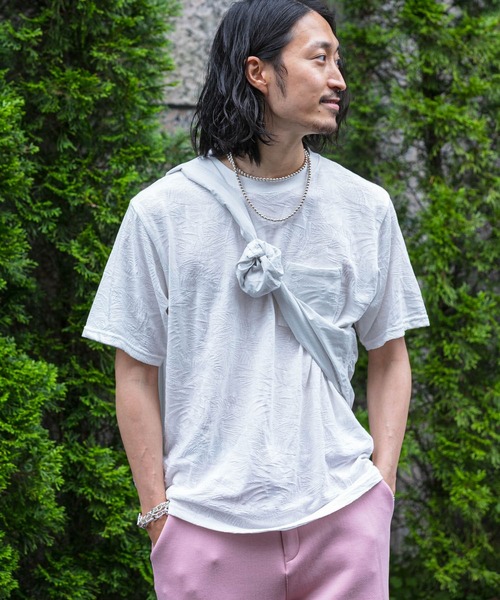 URBAN RESEARCH Sonny Label(アーバンリサーチサニーレーベル)の「さらさらジャガードTシャツ(Tシャツ/カットソー・メンズ・ネイビー/グレー/オフホワイト・MEDIUM/LARGE)」の18枚目の写真