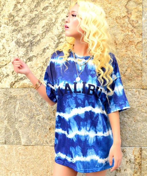 babyShoop（ベイビーシュープ）の「MALIBU タイダイ柄半袖TOPS（Tシャツ/カットソー・レディース・マルチ/ブルー・FREE）」の12枚目の写真