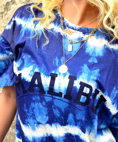 babyShoop（ベイビーシュープ）の「MALIBU タイダイ柄半袖TOPS（Tシャツ/カットソー・レディース・マルチ/ブルー・FREE）」の6枚目の写真