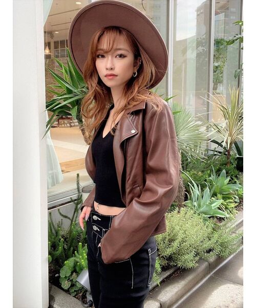 RESEXXY(リゼクシー)の「ライダースジャケット(ライダースジャケット・レディース・ブラック/ブラウン/ベージュ・FREE)」の4枚目の写真