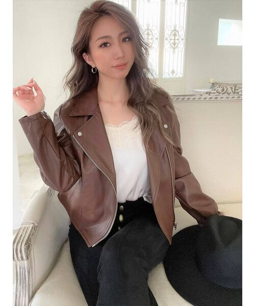 RESEXXY(リゼクシー)の「ライダースジャケット(ライダースジャケット・レディース・ブラック/ブラウン/ベージュ・FREE)」の14枚目の写真