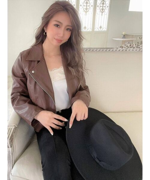 RESEXXY(リゼクシー)の「ライダースジャケット(ライダースジャケット・レディース・ブラック/ブラウン/ベージュ・FREE)」の16枚目の写真