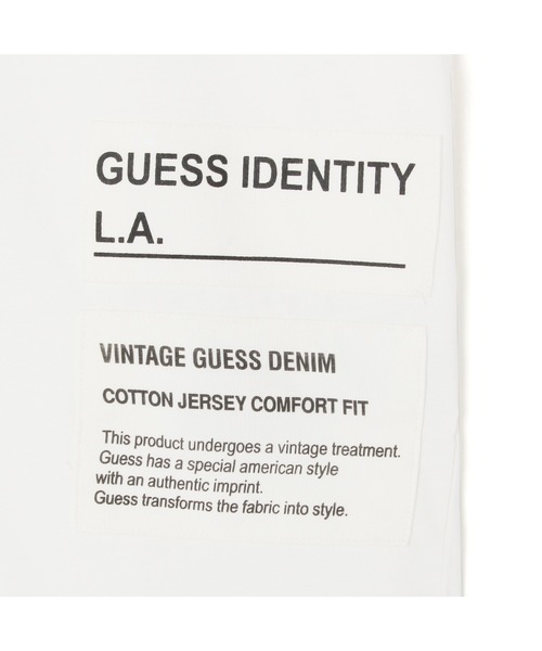 Guess（ゲス）の「Authstyle Tee（Tシャツ/カットソー・メンズ・ブラック/ホワイト・SMALL/MEDIUM/LARGE）」の7枚目の写真