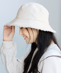 14+ | コーデュロイフリンジバケットハット(ハット)