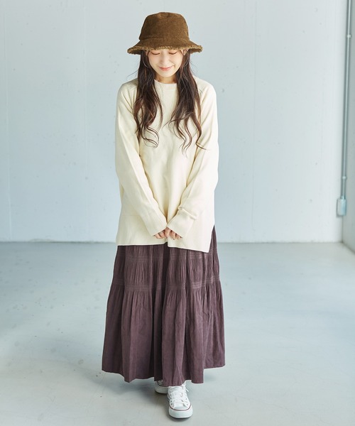 14+（イチヨンプラス）の「コーデュロイフリンジバケットハット（ハット・レディース・ブラック/ブラウン/オフホワイト/ベージュ・FREE）」の13枚目の写真