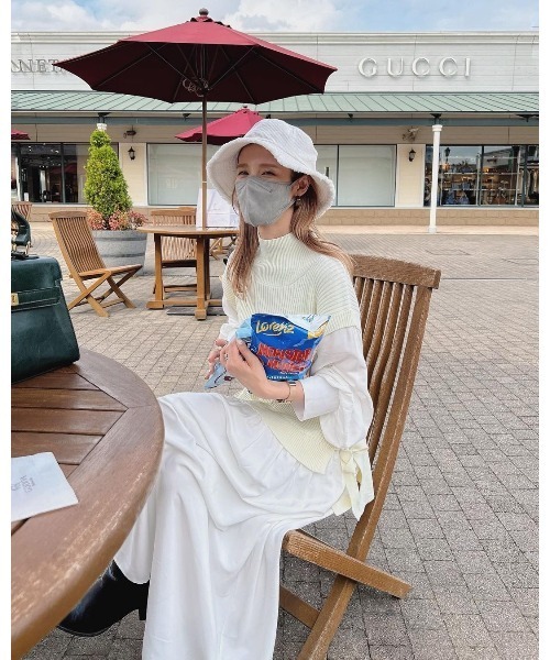 14+（イチヨンプラス）の「コーデュロイフリンジバケットハット（ハット・レディース・ブラック/ブラウン/オフホワイト/ベージュ・FREE）」の17枚目の写真