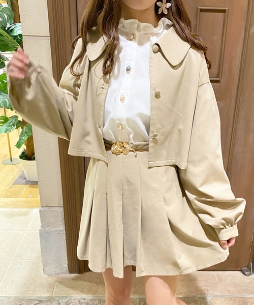 apres jour（アプレジュール）の「ショートジャケット【ZOZOTOWN限定アイテム】【7PO】（テーラードジャケット・レディース・ライトブラウン/ブラウン系その他/ベージュ/ライトベージュ・フリー/X-LARGE）」の4枚目の写真