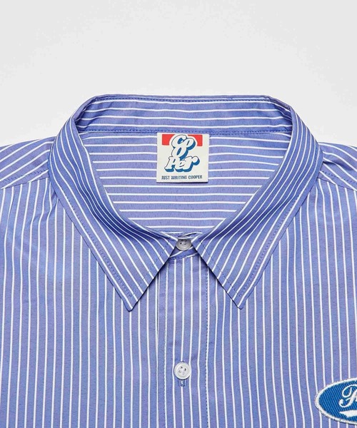 WHO'S WHO gallery（フーズフーギャラリー）の「COOPERワークシャツ（シャツ/ブラウス・メンズ・ホワイト×ブルー/ネイビー×ホワイト・FREE）」の7枚目の写真