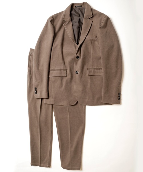 UNION STATION（ユニオンステーション）の「エアリーフラノノータックスラックス【セットアップ対応】（スラックス・メンズ・ブラック/グレイッシュベージュ/チャコール・S/M/L）」の21枚目の写真