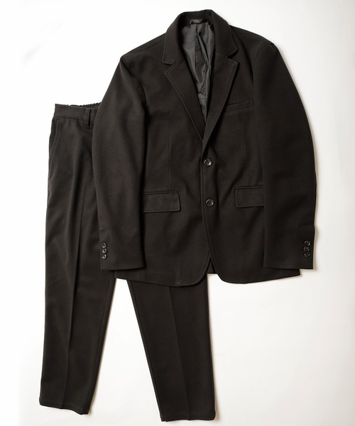 UNION STATION（ユニオンステーション）の「エアリーフラノノータックスラックス【セットアップ対応】（スラックス・メンズ・ブラック/グレイッシュベージュ/チャコール・S/M/L）」の15枚目の写真