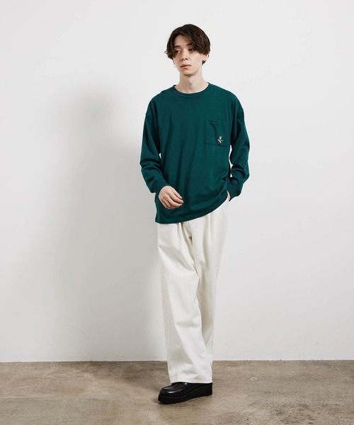 JUNRED（ジュンレッド）の「ベアロングTシャツ（Tシャツ/カットソー・メンズ・ホワイト/ベージュ/グリーン/ネイビー・M/L/LL）」の10枚目の写真