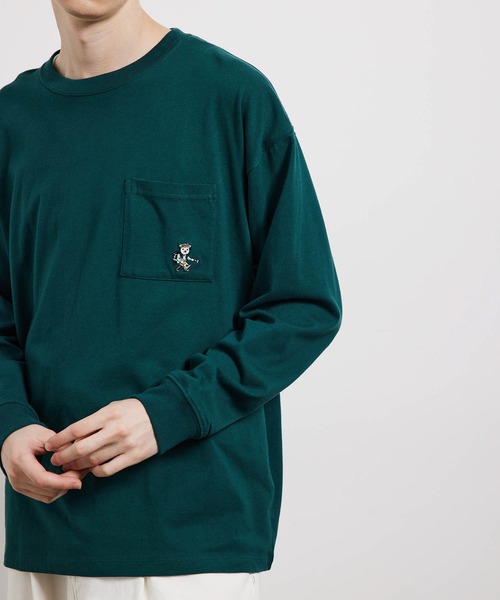 JUNRED（ジュンレッド）の「ベアロングTシャツ（Tシャツ/カットソー・メンズ・ホワイト/ベージュ/グリーン/ネイビー・M/L/LL）」の11枚目の写真