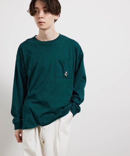 JUNRED（ジュンレッド）の「ベアロングTシャツ（Tシャツ/カットソー・メンズ・ホワイト/ベージュ/グリーン/ネイビー・M/L/LL）」の8枚目の写真