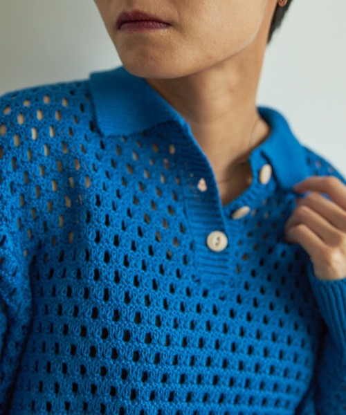 VACANCY（ヴァカンシー）の「クロシェポロニット（ニット/セーター・レディース・ブラック/ブルー/グリーン・FREE）」の12枚目の写真