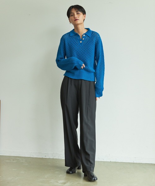 VACANCY（ヴァカンシー）の「クロシェポロニット（ニット/セーター・レディース・ブラック/ブルー/グリーン・FREE）」の22枚目の写真