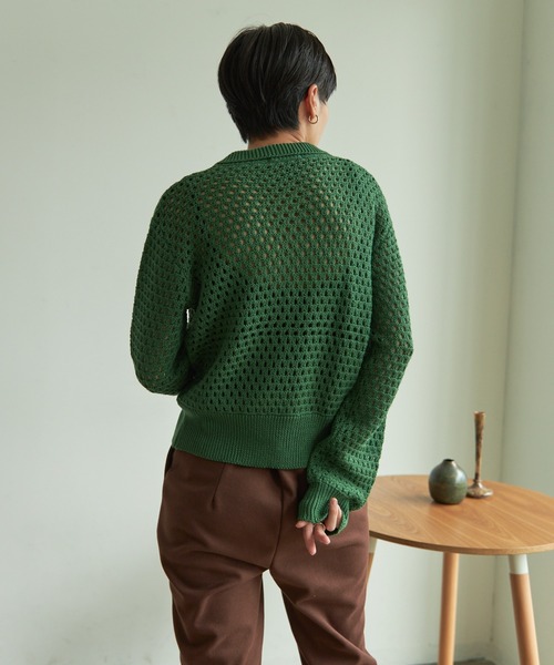 VACANCY（ヴァカンシー）の「クロシェポロニット（ニット/セーター・レディース・ブラック/ブルー/グリーン・FREE）」の8枚目の写真