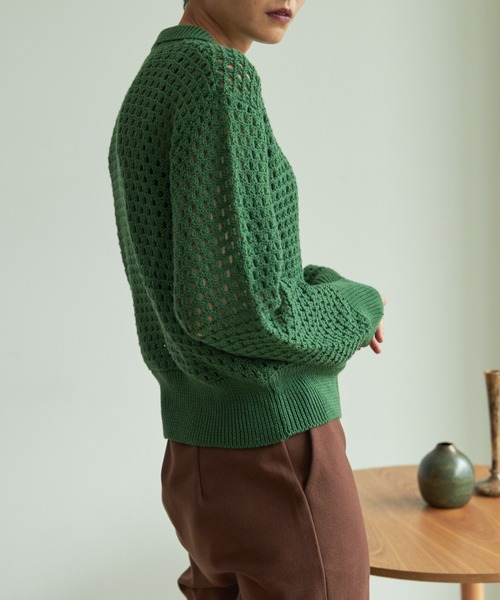 VACANCY（ヴァカンシー）の「クロシェポロニット（ニット/セーター・レディース・ブラック/ブルー/グリーン・FREE）」の17枚目の写真