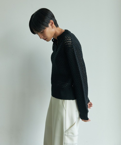 VACANCY（ヴァカンシー）の「クロシェポロニット（ニット/セーター・レディース・ブラック/ブルー/グリーン・FREE）」の16枚目の写真