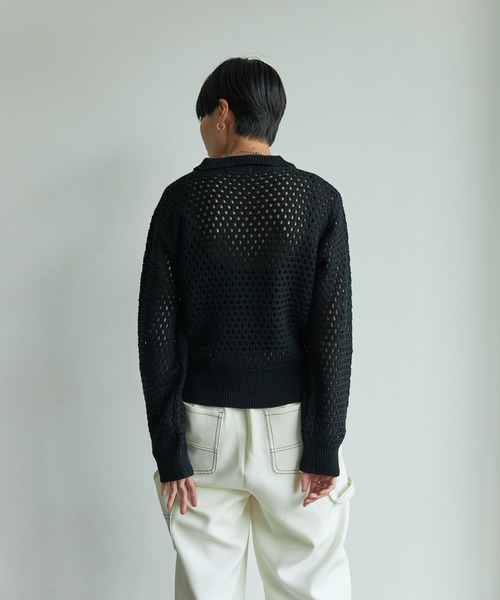 VACANCY（ヴァカンシー）の「クロシェポロニット（ニット/セーター・レディース・ブラック/ブルー/グリーン・FREE）」の7枚目の写真