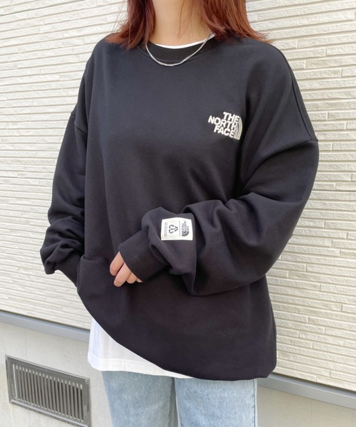 THE NORTH FACE（ザノースフェイス）の「THE NORTH FACE / ECO BONNEY SWEATSHIRTS（スウェット・レディース・ライトブルー/ブラック/グレー/ライトブラウン/オートミール/ブルーグレー・M/L/XL/S）」の7枚目の写真