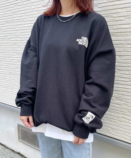 THE NORTH FACE（ザノースフェイス）の「THE NORTH FACE / ECO BONNEY SWEATSHIRTS（スウェット・レディース・ライトブルー/ブラック/グレー/ライトブラウン/オートミール/ブルーグレー・M/L/XL/S）」の13枚目の写真