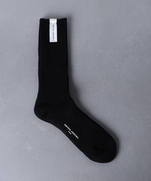 UNITED ARROWS（ユナイテッドアローズ）の「リブ ソックス（ソックス/靴下・メンズ・ブラック/ホワイト/ダークグリーン/パープル/ネイビー/レッド/ターコイズブルー/イエロー/ダークグレー/モカ/ライトグレー/ベージュ/ライム/オレンジ/ケリー/オリーブ/コバルトブルー/ライトブルー・FREE）」の2枚目の写真
