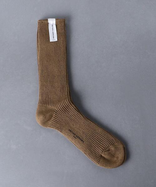 UNITED ARROWS（ユナイテッドアローズ）の「リブ ソックス（ソックス/靴下・メンズ・ブラック/ホワイト/ダークグリーン/パープル/ネイビー/レッド/ターコイズブルー/イエロー/ダークグレー/モカ/ライトグレー/ベージュ/ライム/オレンジ/ケリー/オリーブ/コバルトブルー/ライトブルー・FREE）」の5枚目の写真