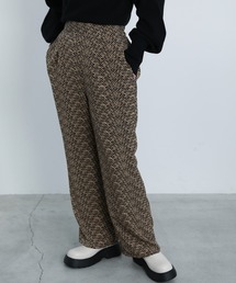 レトロパターンストレートパンツ