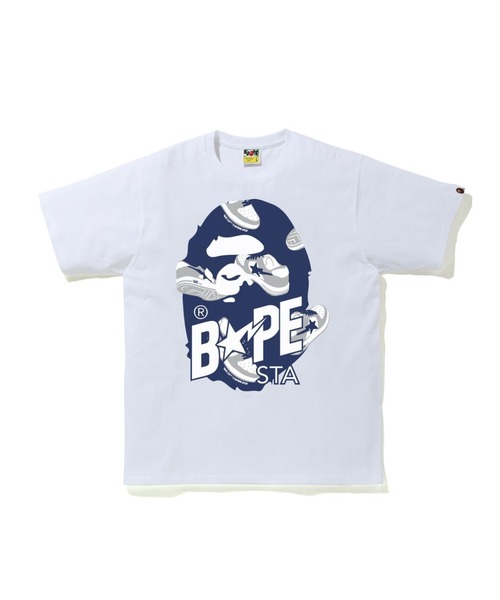 A BATHING APE(アベイシングエイプ)の「RANDOM BAPE STA APE HEAD RLX TEE M(Tシャツ/カットソー・メンズ・ホワイト×ブラック/ブラック×ブラック/ホワイト×ネイビー/ブラック×ブルー・SMALL/MEDIUM/LARGE/X-LARGE/XX-LARGE)」の2枚目の写真