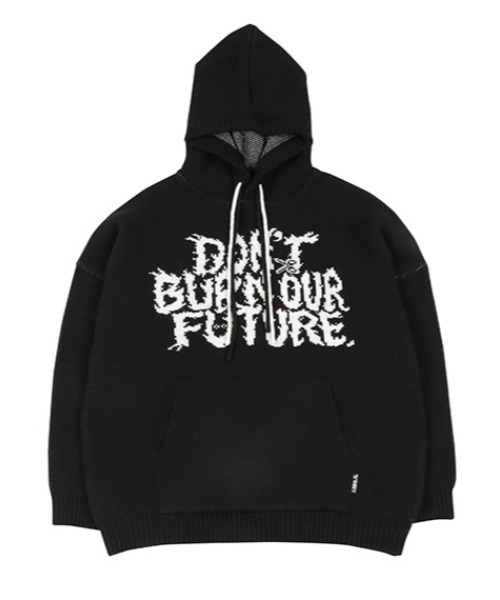 AJOBYAJO（アジョバイアジョ）の「【AJOBYAJO/アジョバイアジョ】Oversized (19) Slogan Wool Knit Hoodie/ニット フーディ ニットフーディ ビッグサイズフーディ オーバーサイズフーディ パーカー（ニット/セーター・メンズ・ブラック/アイボリー/ミント/ネイビー/スカイブルー・M/L/XL）」の19枚目の写真