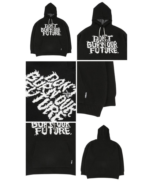 AJOBYAJO（アジョバイアジョ）の「【AJOBYAJO/アジョバイアジョ】Oversized (19) Slogan Wool Knit Hoodie/ニット フーディ ニットフーディ ビッグサイズフーディ オーバーサイズフーディ パーカー（ニット/セーター・メンズ・ブラック/アイボリー/ミント/ネイビー/スカイブルー・M/L/XL）」の21枚目の写真