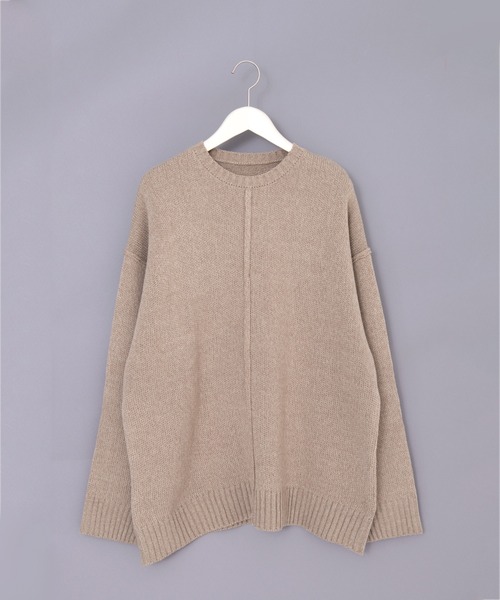 TETE HOMME（テットオム）の「【Revo.】5G アウトリンキングクルーネックニット（ニット/セーター・メンズ・ブラック/ベージュ/カーキ/ナチュラル・MEDIUM/LARGE）」の3枚目の写真