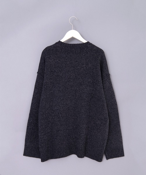 TETE HOMME（テットオム）の「【Revo.】5G アウトリンキングクルーネックニット（ニット/セーター・メンズ・ブラック/ベージュ/カーキ/ナチュラル・MEDIUM/LARGE）」の11枚目の写真