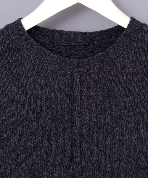 TETE HOMME（テットオム）の「【Revo.】5G アウトリンキングクルーネックニット（ニット/セーター・メンズ・ブラック/ベージュ/カーキ/ナチュラル・MEDIUM/LARGE）」の6枚目の写真